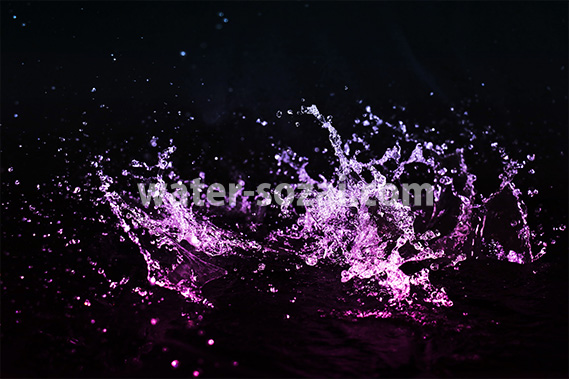 ピンク・紫に着色された水弾き写真・フォト素材